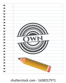 Own draw with pencil effect. Vector Illustration. Detailed.