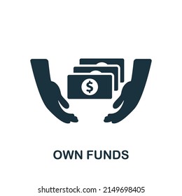 Own Funds icon. Monochrome simple Banking icon for templates, web design and infographics