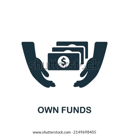 Own Funds icon. Monochrome simple Banking icon for templates, web design and infographics