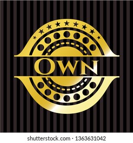 Own gold badge or emblem
