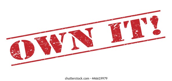 own it! vector stamp on white background