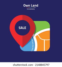 Own land sale location. logo