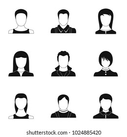 Owned icons set. Simple set of 9 owned vector icons for web isolated on white background