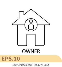 owner house icons  symbol vector elements for infographic web
