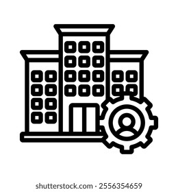 Owner icon line vector illustration on white background.