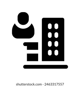 owner icon. vector glyph icon for your website, mobile, presentation, and logo design.