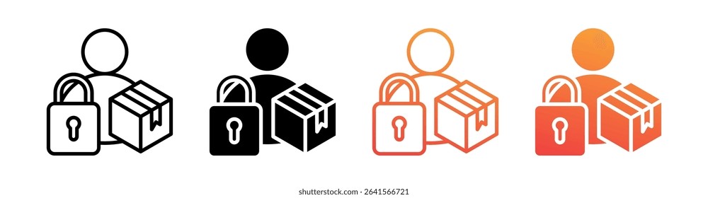 Owner Multi Style Icon Set Vector