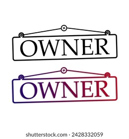 owner sign set vector illustration design