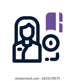 ícone duotônico de propriedade. Ícone vetorial moderno e elegante para sites, aplicativos móveis, materiais de marketing e design corporativo. Totalmente dimensionável e pronto para uso.