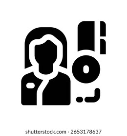 ícone de glifo de propriedade. Ícone vetorial forte e sólido para sites, interfaces móveis, apresentações e marca visual. Alta qualidade e fácil de editar.