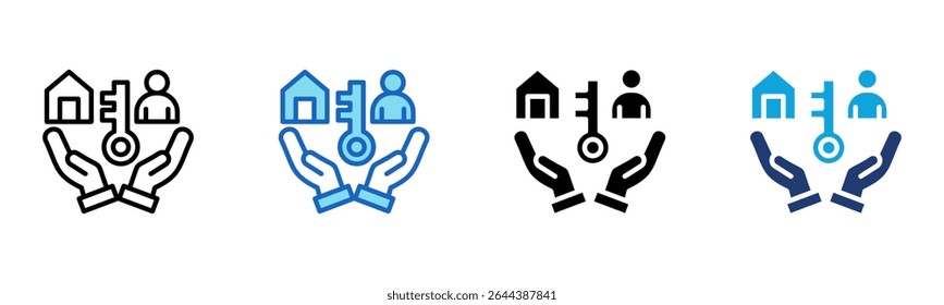 Ownership icon Multi Style Vector Illustration
