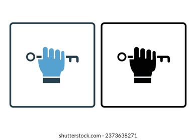ownership Icon. Icon related to Identity. Suitable for web site design, app, UI, user interfaces. Solid icon style. Simple vector design editable