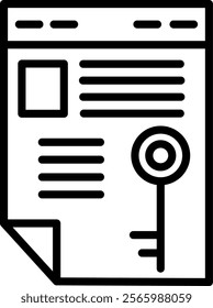 Ownership Line Vector Icon Design