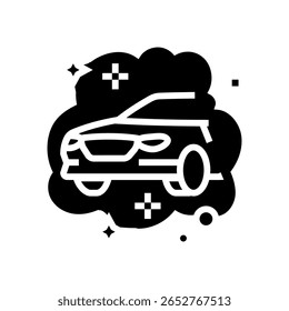 owning luxury car dream glyph icon vector. owning luxury car dream sign. isolated symbol illustration