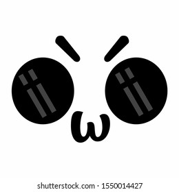 OwO Angry Emoticon Emoji Vector 