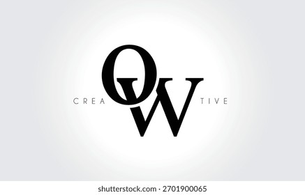 OWow Elegant Serif Monogram Logo - Luxuriöses typografisches Kleinbuchstaben-Zeichen für modernes Branding
