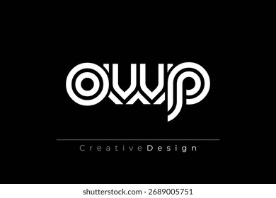 OWP Criativo Único Moderno Carta Logo Design. Elegante Monograma Logo Design com elementos decorativos e tipografia