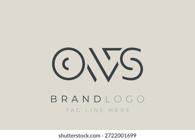 Diseño de logotipo de carta abstracta de OWS. Diseño moderno del logotipo del negocio con tipografía Abstractas y estilo contemporáneo