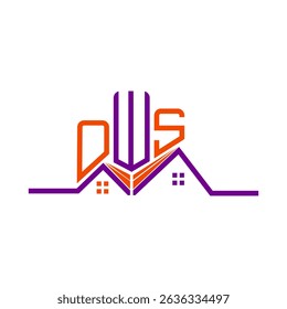 Projeto do logotipo OWS Real State, logotipo OWS simples e moderno. Design de alfabeto luxuoso OWS  