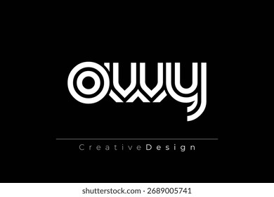 OWY Creative Unique Modern Letter Logo Design. Elegant Monogram Logo Design with Decorative Elements and Typography
