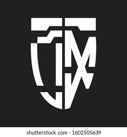OX Abstract logo monogram with emblem style isolated on black background