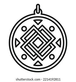 Ox amulet icon outline vector. Esoteric magic. Nazar religion