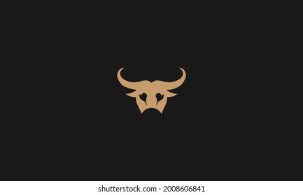 OX OR BULL SKULL  logo icon design template vector
