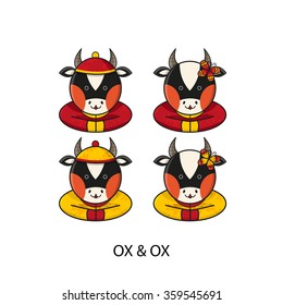 Ox Chinese Happy New Year Vector Illustration