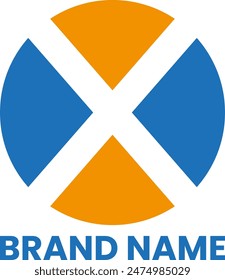 OX circle abstract logo design