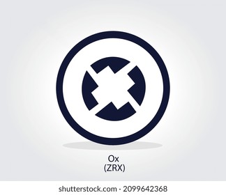 Ox Coin Logo Kryptowährung Vektorgrafik