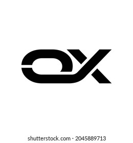 OX company linked letter logo, Connected modern typography logo, Modern letters OX text logo, O and X joint logo icon with business card vector template