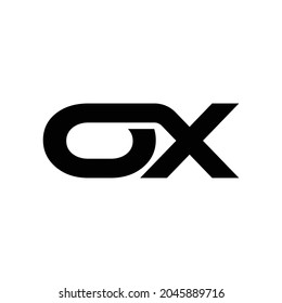 OX company linked letter logo, Connected modern typography logo, Modern letters OX text logo, O and X joint logo icon with business card vector template