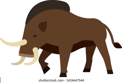 Ox flat illustration on white