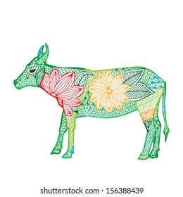 Ox illustration- Chinese zodiac 