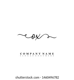OX Initial beauty floral logo template