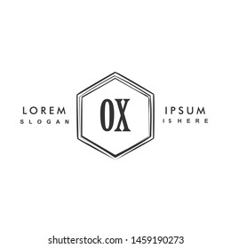 OX Initial beauty monogram logo vector