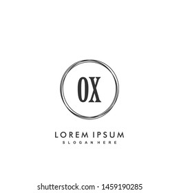 OX Initial beauty monogram logo vector
