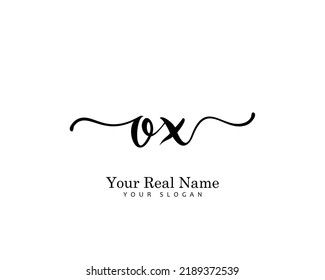 OX Initial beauty monogram logo vector