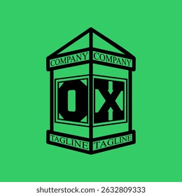 OX Initial Explore this unique collection of alphabet house logos, featuring stylish letter combinations inside a geometric house outline. Perfect for branding, graphic design projects