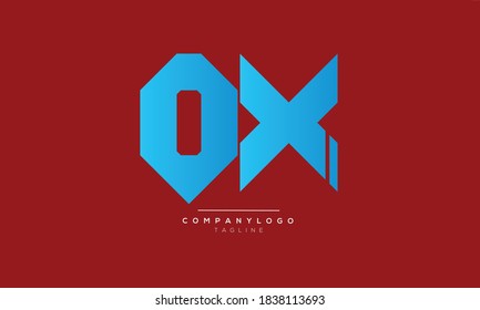 OX initials monogram letter text alphabet logo design