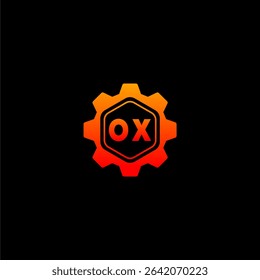 OX Initials Tech Logo Vector Art Icons and Graphics