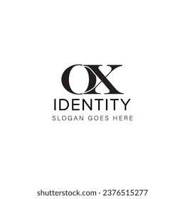 OX letter logo creative design with vector graphic OX simple and modern logo