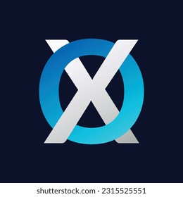 OX Letter Logo Design, Vektorvorlage.