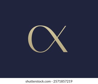 OX letter logo icon design. Classic style luxury initials monogram.