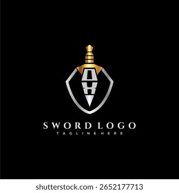 monograma de luxo da letra OX para imagem do estilo do escudo e da espada