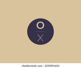 OX letter modern elegant logo design vector images