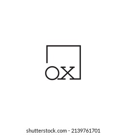 OX line concept logo in high quality professional design that will be best for your companies