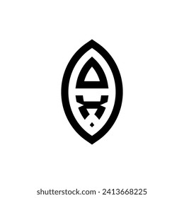 Monograma geométrico de línea OX con diseño profesional de alta calidad que se imprimirá bien