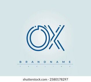 OX Technology Letter Logo Template. This tech letter logo is a graphic mark that uses letters to represent a technology company.