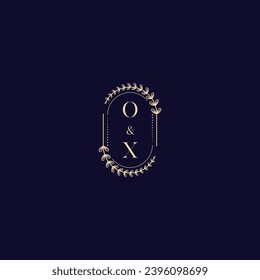 OX wedding initial logo in high quality professional design that will print well across any print media